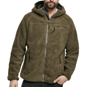 Nouveau modèle 2026, Fabricant OEM, Meilleures ventes : Sweat à capuche zippé pour homme, coupe ajustée, en laine sherpa, épais et chaud, style couverture, coupe oversize, Hiver - Product Image 1