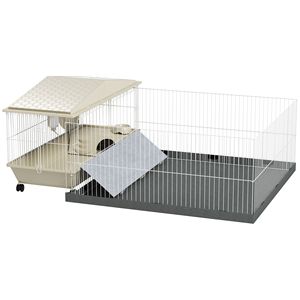 La gabbia per box per animali piccoli con caratteristiche rimovibili per animali domestici per porcellini d'India include un piatto impermeabile per bottiglie d'acqua - Product Image 1
