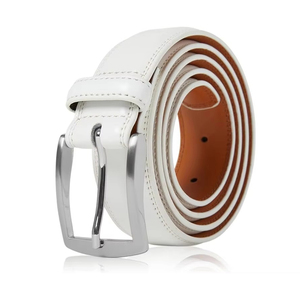Ceinture en cuir décontractée pour homme, véritable cuir de luxe, boucle en acier, légère et confortable - Product Image 1