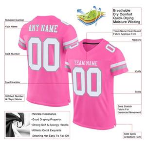 Camiseta de Fútbol Rosa Personalizada con Malla y Pantalones Cortos, Transpirable, de Secado Rápido, Elástica en Cuatro Direcciones, Uniforme de Fútbol Unisex - Product Image 3
