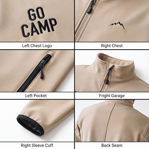 OEM Custom Embroidered Logo Soft Shell <b>Jackets</b> <b>Men</b> Waterpoof Training <b>Jackets</b> Outdoor Hiking Camping Trainer <b>Jacket</b> <b>Men's</b> - Product Image 6