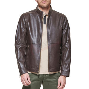 Chaqueta de Cuero de Piel de Oveja Genuina para Hombre, Cuello Alto, Reversible, Impermeable, Alta Calidad, Precio al por Mayor - Product Image 1