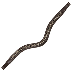 Fronture d'équitation personnalisée de qualité supérieure en cuir indien véritable, décorée en forme de V, avec rembourrage doux et durable, par Horsekraft - Product Image 6