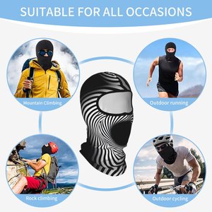 Splendid Apparel Unisex Striped <b>Balaclava</b> Face Mask Breathable Waterproof Nylon Outdoor Sports Protection Adjustable Head - Product Image 4