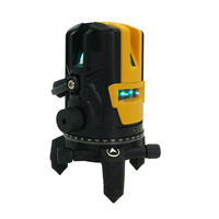 Niveau laser croisé à faisceau vert de qualité industrielle, 2 lignes, auto-nivelant, précision 1 mm, batterie lithium 5200 mAh, support inclus