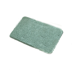 Minimalist Rectangle Bath Mat Solid Color Microfiber Anti Slip Rubber Backing For Bathroom <b>Floor</b> - Product Image 6