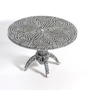 Table basse en nacre la plus vendue, table ronde artisanale en nacre pour la décoration intérieure, mobilier de maison du Vietnam - Product Image 6