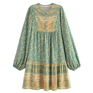 Vestido Mini Estampado Boho para Mujer, Ropa Casual de Playa - Product Image 3