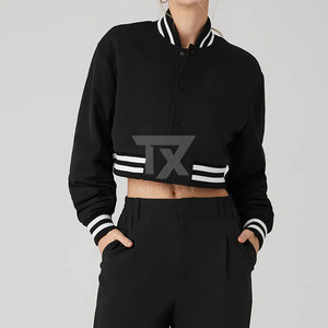 Competitive Price Hot Selling Women's Cropped Varsity Jackets Reliable Product Fashion Wear Winter Varsity Jacket Female - Product Image 2