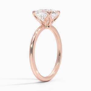 Minimalist Solitaire Ring with Polished 14K Yellow Gold Finish - Product Image 6