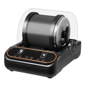 Polisseuse à roche à entraînement direct avec minuterie 1-9 jours, 4 vitesses, fonctionnement silencieux, capacité de 2 lb, machine à polir les roches, couvercle de réduction du bruit PC, TPU - Product Image 1