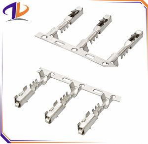 Terminal de crimpado automotriz hembra de barril abierto, conector eléctrico estañado para arnés de cables - Product Image 1