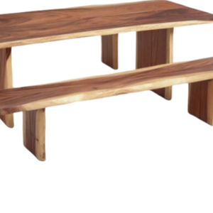 A Teak Wood <b>Table</b> Chair Set Featuring a Modern Design Eco-friendly Durable Perfect for Restaurants Attractive Outdoor Concept - Product Image 2