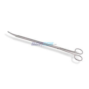 กรรไกรผ่าตัดผ่านกล้องคุณภาพสูง ทำจากเหล็กกล้าไร้สนิม ขนาดโค้ง 3.5 ซม. ใบมีดคมแบบใบมีดโกน ปลายทู่ ขนาดแกน 7.5 มม. ความยาวใช้งาน 19.5 ซม. - Product Image 1
