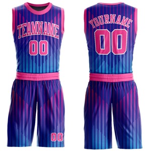 Conjunto de Uniforme de Baloncesto Sublimado Personalizado y Económico, Camiseta sin Mangas de Malla Transpirable, Pantalones Cortos con Diseño de Rayas Degradadas, Kit para Equipo - Product Image 1