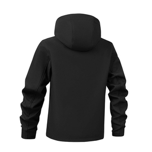 <b>Men's</b> Casual Wear Softshell <b>Windbreaker</b> Jackets <b>Black</b> Color Long Sleeves Zipper Up Casual Wear Outdoor Hiking Jackets - Product Image 4