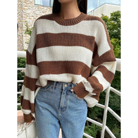 Pull en tricot côtelé personnalisé pour femme, manches chauve-souris, fermeture éclair, double boutonnage sur le devant, élégant, col rond, manches longues, décontracté