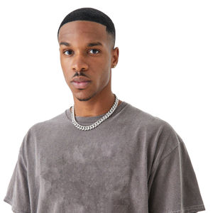 Camiseta Básica Oversize de Algodón 100% con Lavado Ácido, Manga Larga y Cuello Redondo para Hombre, Producción Personalizada - Product Image 5