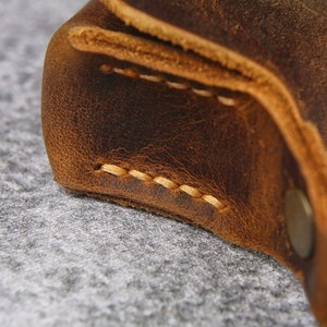 Monedero de cuero genuino con cordón, mini bolsa de piel de vaca hecha a mano, bolsa retro de cuero para guardar dados, pequeña cartera de almacenamiento - Product Image 4