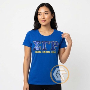T-shirt décontracté uni pour femmes de la sororité Sigma Gamma Rho, 100 % coton jersey, respirant, séchage rapide, écologique, vente en gros - Product Image 2