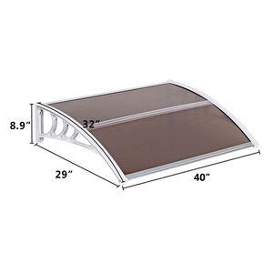 HT 100 X 80 Household Rain <b>Cover</b> and Eaves Brown Board with White Holder Door & <b>Window</b> Accessories - Product Image 5
