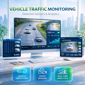 Software for Traffic Monitoring & Vehicle Counting System & Works with <b>IP</b> <b>Cameras</b> | AI Vehicle Detection Sensors - OEM Available - Product Image 1