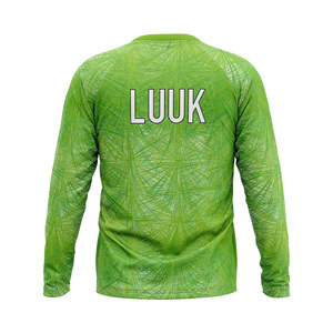 Pull de sport personnalisé pour homme, anti-bactérien, respirant, à manches longues, coupe classique, col rond, 100% polyester, vêtement de compression - Product Image 3