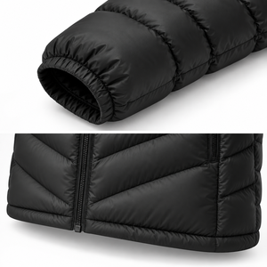 Veste matelassée à capuche personnalisée pour homme, légère, résistante à l'eau, chaude, pour l'hiver, streetwear, fabricant de logos personnalisés - Product Image 5