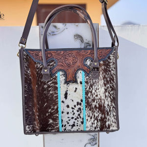 Bolso Tote Grande de Cuero Grabado a Mano, Estilo Bohemio Vintage, con Asa Cruzada y Correa para Hombro, de Piel de Vacuno, Novedad 2026 - Product Image 1