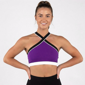<b>Top</b> Trending <b>Plus</b> <b>Size</b> Lightweight Sublimation Design Front Logo High Support Women Yoga Gym Fitness Sports Bra - Product Image 4