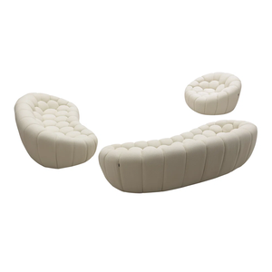 Premium Fabric <b>SOFA</b> LOUNGE SET Modern from Vietnam Sectional <b>Sofa</b> style High Density Sponge <b>Pillow</b> Back Metal/Wood - Product Image 2