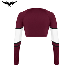 Adult Cheerleading Uniforms Fancy <b>Dress</b> Skirt <b>Dance</b> Outfits Costume Bigetron Sports Spandex/Polyester Rhinestone Embellished - Product Image 4