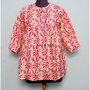 Haut en coton 100% tricoté à la main, style vintage, pour femme, décontracté, respirant, écologique, avec mini manches bouffantes, idéal pour l'hiver, l'été et le printemps, parfait pour le bureau. - Product Image 4