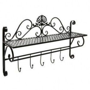 Ganchos y colgadores de pared de diseño único y elegante, hechos de metal de calidad superior con recubrimiento en polvo de color negro, para decoración del hogar. - Product Image 1