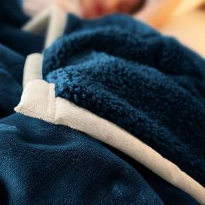 Navy <b>Blue</b> Cozy Fleece <b>Throw</b> Blanket Soft Comforter for Bed Sofa Living Room Bedroom Couch Warm Decorative - Product Image 3