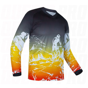 Maillot de cyclisme personnalisé OEM grande taille, imprimé, hiver, polyester respirant, qualité supérieure, pour équipe professionnelle de moto et course de VTT - Product Image 1
