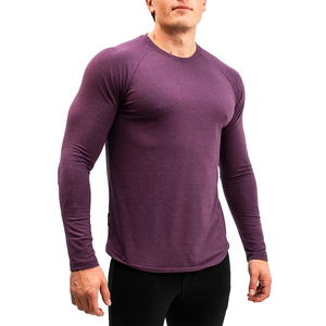 Mens Long Sleeve Compression Shirt <b>Raglan</b> Sports Base Layer Gym Fitness Running Training Athletic Performance <b>Top</b> Activewear Pro - Product Image 2