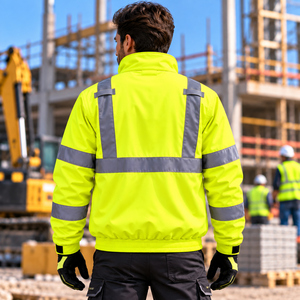 Chaqueta de trabajo reflectante de alta visibilidad, chaqueta de seguridad para construcción, almacén y trabajos en carretera - Product Image 2