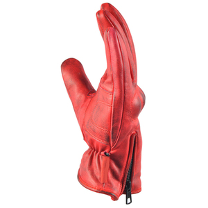 Gants de moto en cuir marron à doigts entiers avec protection des articulations et fermeture éclair, gants d'hiver robustes - Product Image 5