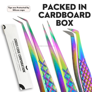 lash extension tweezers fiber tip eyelash tweezers 45-degree pro lash isolation <b>tool</b> with Stainless Steel Grafting Volume <b>Tool</b> - Product Image 5