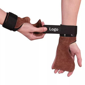 Poignées de paume en cuir personnalisées avec logo, réglables, pour le fitness et l'exercice, protège-paume antidérapants en cuir avec OEM - Product Image 4