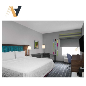 Juego de muebles de dormitorio de hotel personalizados marco de madera maciza para Hampton Inn by Hilton Standard Vietnam Factory - Product Image 3