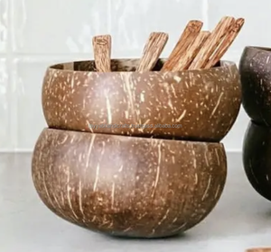 ชุดชามมะพร้าวธรรมชาติเครื่องใช้บนโต๊ะอาหารช้อนไม้ทำด้วยมือช้อนไม้ขนมผลไม้ผสมข้าวชามราเมง - Product Image 2