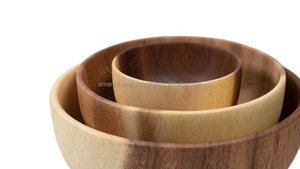 Cuencos de Madera de Acacia Premium Hechos a Mano con Elegante Estilo Vintage Diseño Rústico Ecológico para Servir en Bodas y para el Hogar - Product Image 6