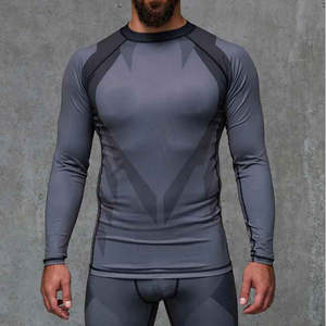 Camiseta de Compresión Deportiva para Hombre, Manga Larga, Color Gris Carbón, Ropa Deportiva para Entrenamiento, Gimnasio, Ejercicio Físico - Product Image 5