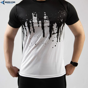Factory Direct Custom Printed Silk Screen Knitted Polyester Sports <b>Tee</b> Quick Dry Eco-Friendly - Product Image 2