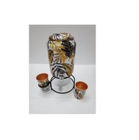 Pot d'eau en cuivre au design unique et verre en cuivre avec support Refroidisseur d'eau 5 litres avec taille personnalisée artisanat naturel