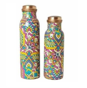Bouteille d'eau en cuivre de qualité supérieure avec finition émaillée, design luxueux, vaisselle créative, au prix le plus bas - Product Image 5