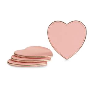 Posavasos de Cuero Sintético en Forma de Corazón para Café, Té y Mesa de Comedor, Elegantes Posavasos para Tazas de Té, Protección para Mesa de Hogar u Oficina - Product Image 5