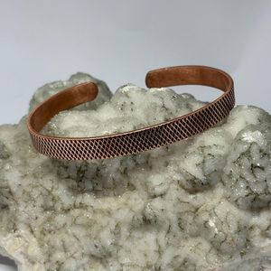 Stylish <b>Copper</b> Bracelet Polished Open Cuff Design with Comfortable Fit for Daily Wearing Experience - Product Image 1